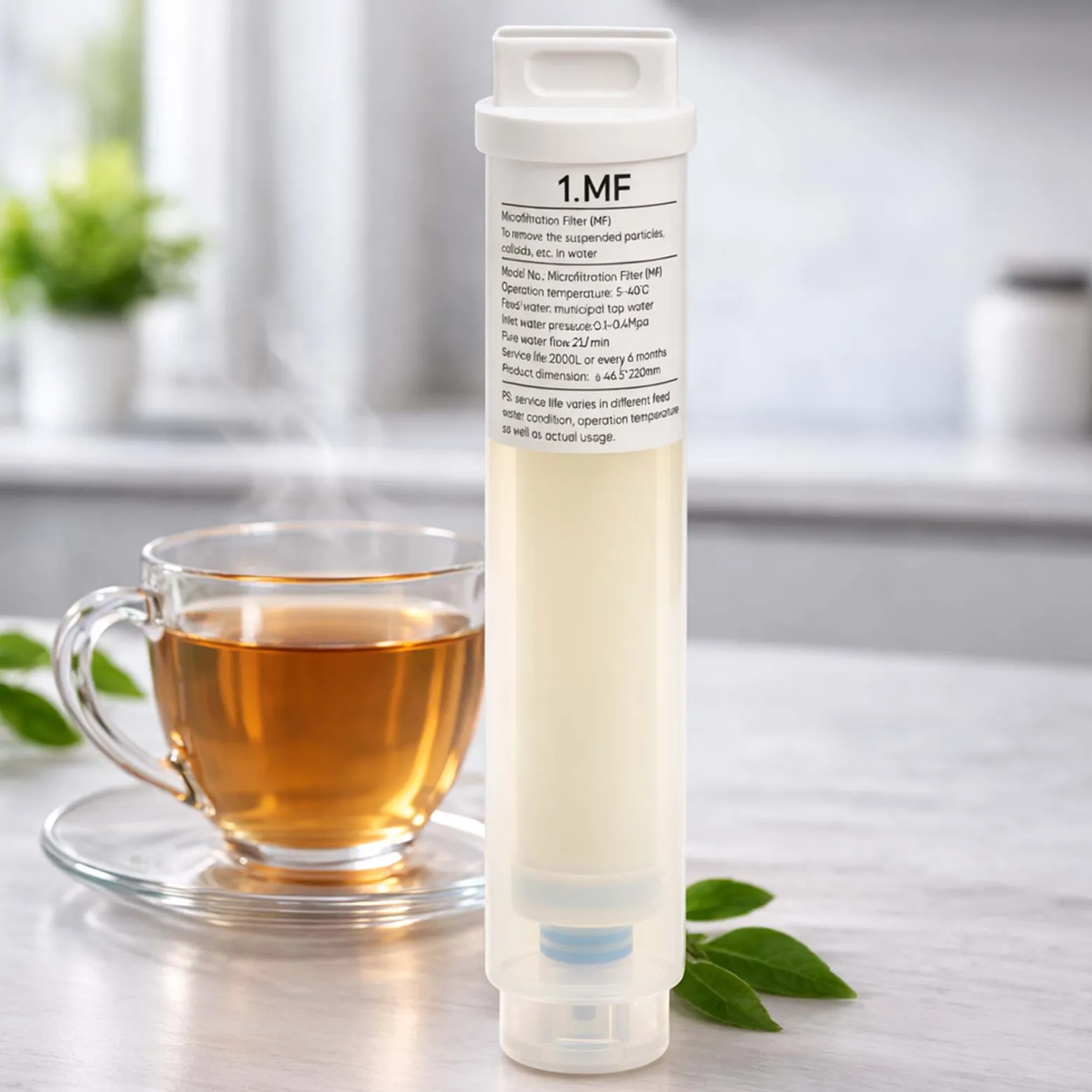 Naturewater MF-UF01 2 l/min Mikrofilter zur Wasseraufbereitung, Filterkartusche für Wasserfilter entfernt u.a. organische Stoffe, Trinkwasser Filter