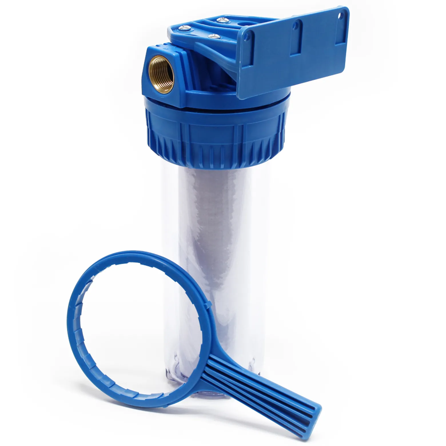 Naturewater NW-BR10A 1 Stufen Wasserfilter, 5 µ, 32,89 mm (1") Filtereinsatz, Ø60 mm PP Kartusche, Filter Wandhalterung, Filterschlüssel, Sedimentfilter