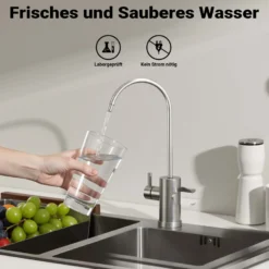 Naturewater NW-BR10B3 2 Stufen Wasserfilter Doppelfilter, 5 µ, 20,67 mm (1/2"), Ø62 mm PP Kartusche, Filter Wandhalterung, Filterschlüssel, Sedimentfilter Aktivkohleblock