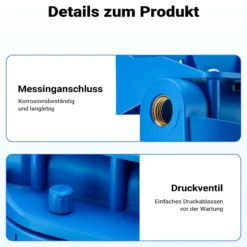 Naturewater NW-BR10B3 2 Stufen Wasserfilter Doppelfilter, 5 µ, 20,67 mm (1/2"), Ø62 mm PP Kartusche, Filter Wandhalterung, Filterschlüssel, Sedimentfilter Aktivkohleblock