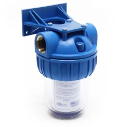 Naturewater NW-BR5B 1 Stufen Wasserfilter, 5 µ, 20,67 mm (1/2") Filtereinsatz, Ø60 mm PP Kartusche, Filter Wandhalterung, Filterschlüssel, Sedimentfilter