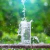 Naturewater NW-BR10B3 2 Stufen Wasserfilter Doppelfilter, 5 µ, 32,89 mm (1"), Ø62 mm PP Kartusche, Filter Wandhalterung, Filterschlüssel, Sedimentfilter Aktivkohleblock