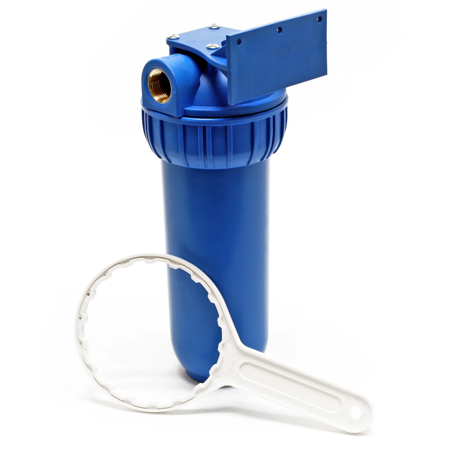 Naturewater NW-BR10B1 1 Stufen Wasserfilter, 5 µ, 32,89 mm (1") Filtereinsatz, Ø60 mm PP Kartusche, Filter Wandhalterung, Filterschlüssel, Sedimentfilter