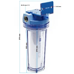 Naturewater NW-BR10F 1 Stufen Wasserfilter, 5 µ, 26,16 mm (3/4") Filtereinsatz, PP Kartusche Filter, Filterschlüssel, Sedimentfilter