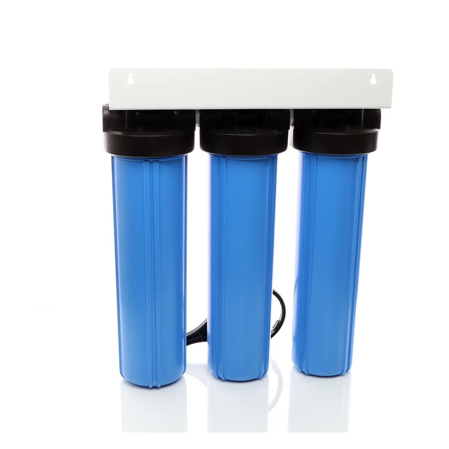 Naturewater NW-BRL03 3 Stufen Wasserfilter, 5 µ, 32,89 mm (1"), Ø113 mm PP Kartusche, Filter Wandhalterung, Filterschlüssel, Sedimentfilter Aktivkohleblock Aktivkohlegranulat