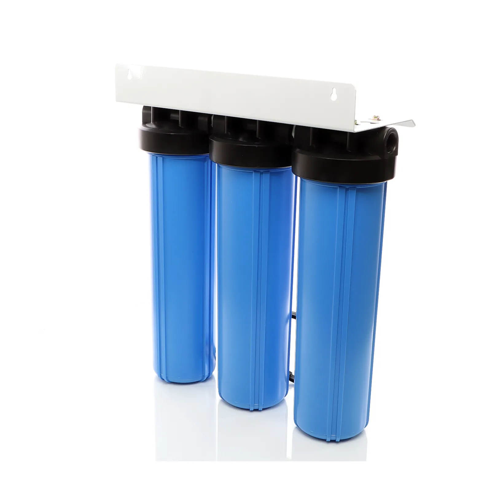 Naturewater NW-BRL03 3 Stufen Wasserfilter, 5 µ, 32,89 mm (1"), Ø113 mm PP Kartusche, Filter Wandhalterung, Filterschlüssel, Sedimentfilter Aktivkohleblock Aktivkohlegranulat