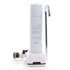 Naturewater NW-1-CTO 1 Stufen Counter Top Wasserfilter, 5 µ, Aktivkohle Block Filtereinsatz, Kartusche Filter, mit Universaladapter, Wasserhahn