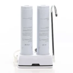Naturewater NW-2-CTOUF 2 Stufen Counter Top Wasserfilter, 5 µ, Aktivkohle Block Filtereinsatz und Ultrafilter, mit Universaladapter, Wasserhahn