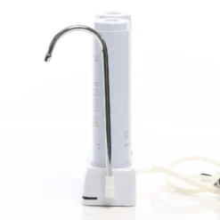 Naturewater NW-2-PPCTO 2 Stufen Counter Top Wasserfilter, 5 µ, PP Sediment und Aktivkohle Block Filtereinsatz, mit Universaladapter, Wasserhahn