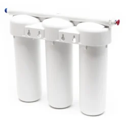 Naturewater NW-PRG03 3 Stufen Wasserfilter, 5 µ, Ø60 mm PP Kartusche, Untertischfilter Wandhalterung, Filterschlüssel, Sedimentfilter Aktivkohleblock Aktivkohlegranulat