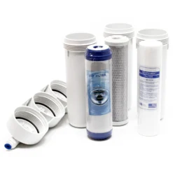 Naturewater NW-PRG03 3 Stufen Wasserfilter, 5 µ, Ø60 mm PP Kartusche, Untertischfilter Wandhalterung, Filterschlüssel, Sedimentfilter Aktivkohleblock Aktivkohlegranulat