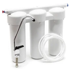 Naturewater NW-PRG03 3 Stufen Wasserfilter, 5 µ, Ø60 mm PP Kartusche, Untertischfilter Wandhalterung, Filterschlüssel, Sedimentfilter Aktivkohleblock Aktivkohlegranulat