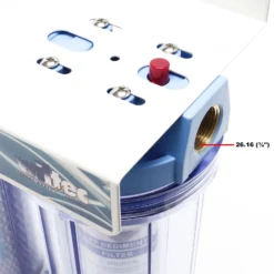 Naturewater NW-PR103 3 Stufen Wasserfilter, 5 µ, 26,16 mm (3/4"), Ø62 mm PP Kartusche, Filter Wandhalterung, Filterschlüssel, Sedimentfilter Aktivkohleblock Aktivkohlegranulat