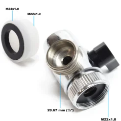 Naturewater NW-PR103 3 Stufen Wasserfilter, 5 µ, 26,16 mm (3/4"), Ø62 mm PP Kartusche, Filter Wandhalterung, Filterschlüssel, Sedimentfilter Aktivkohleblock Aktivkohlegranulat