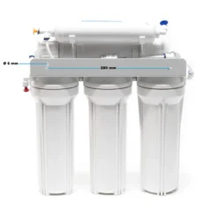 Naturewater NW-RO50-NP35 Umkehrosmoseanlage 190 L/Tag, 5-stufiges Trinkwasser Filtrationssystem, Osmose System inkl. Behälter