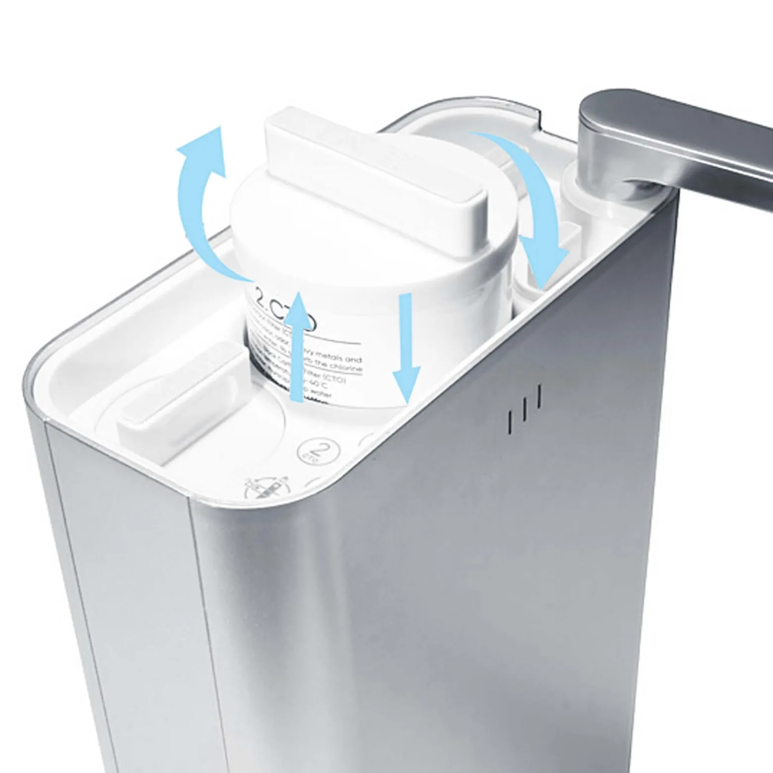 Naturewater NW-3-UF 3 Stufen Counter Top Wasserfilter, 2 l/min, Auftischfilter mit Mikrofilter, Aktivkohleblock und Ultrafilter, Trinkwasserfilter