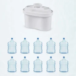 Naturewater NW-WP-35RP 3-Stufen Ersatzfilter für NW-WP-35 Filterkanne 3,5 L mit Sedimentfilter, Aktivkohle und Harz, Trinkwasserfilter