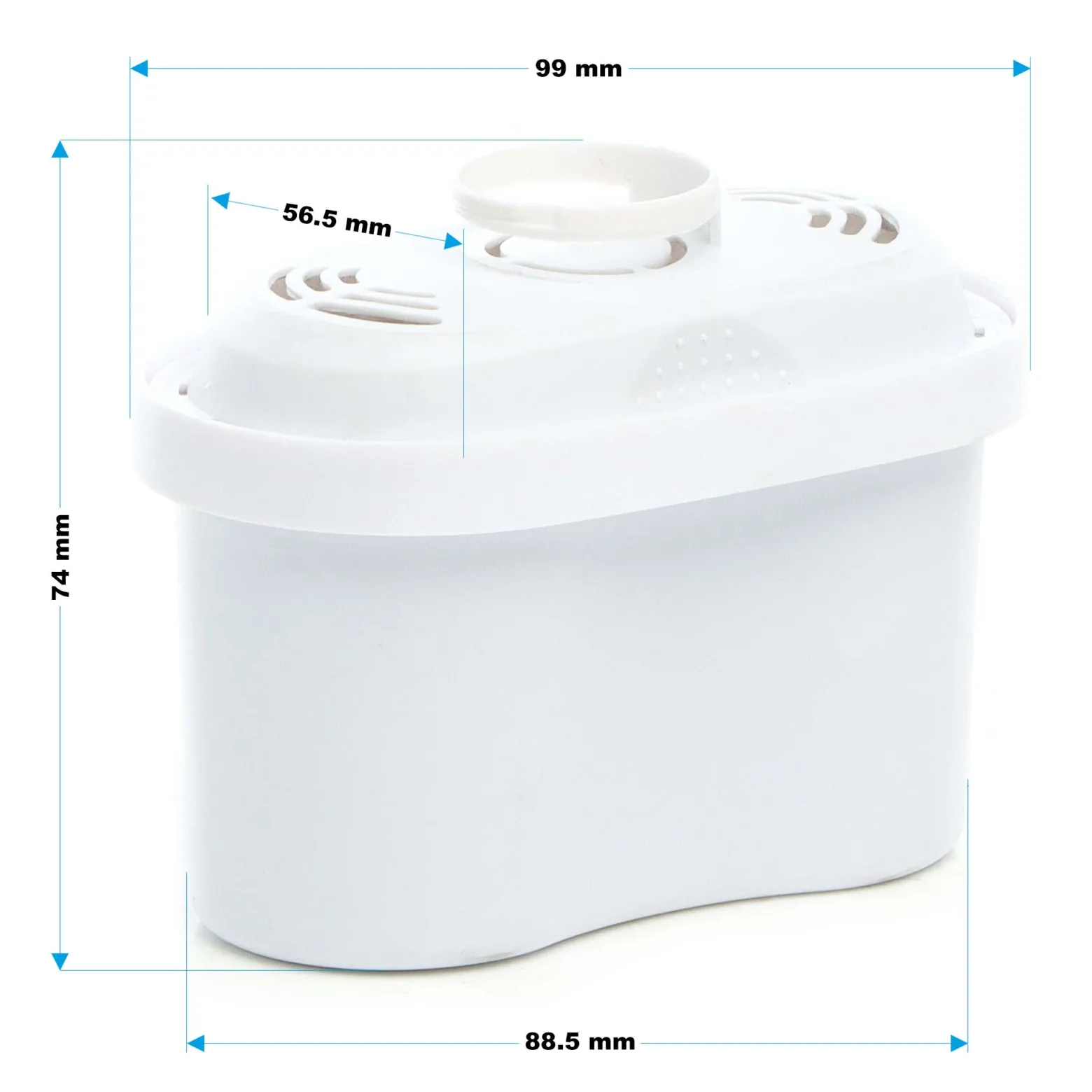 Naturewater NW-WP-35RP 3-Stufen Ersatzfilter für NW-WP-35 Filterkanne 3,5 L mit Sedimentfilter, Aktivkohle und Harz, Trinkwasserfilter