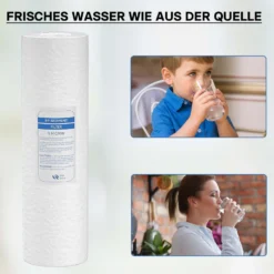 Naturewater PP-20A-1 Sedimentfilter 20 Zoll (508 mm) 5 µ Ersatz Wasserfilter, Umkehrosmose Filter, Ersatz Filterkartusche