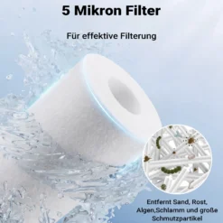 Naturewater 5 µ PP Sedimentfilter Kartusche 254 mm (10 Zoll), Wasserfilter Kartusche, Filterpatrone für Trinkwasser Umkehrosmoseanlage