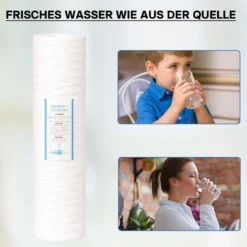 Naturewater PPW-20L 5 µ Baumwollfilter Einsatz Kartusche 508 mm (20 Zoll), Wasserfilter Kartusche, Filterpatrone für Trinkwasser Umkehrosmoseanlage