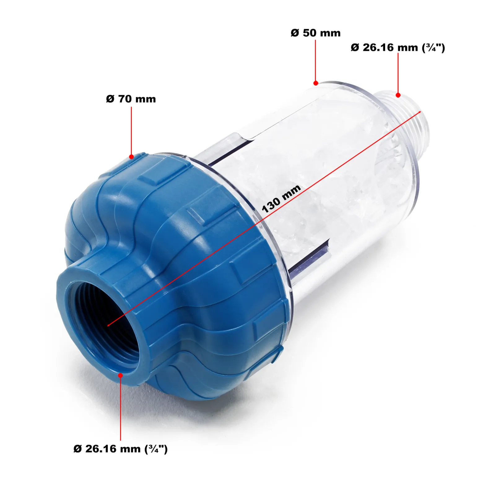 Naturewater Siliphos Vorfilter NW-SHW1 140 g, Siliphos-Kartusche, Cross Flow Spülmaschine Filter Waschmaschine Filter zur Wasserenthärtung/Entkalkung