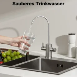 Naturewater SOFT-V1 Wasserenthärtungsanlage für weiches Wasser, Entkalkungsanlage mit Ionentauscher, Wasserenthärter mit 12,5 l Harztank