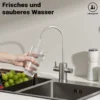 Naturewater 6 Stufen Umkehrosmose 180 L/Tag, RO Omsoseanlage mit UV Klärer und Druckerhöhungspumpe für sauberes Trinkwasser