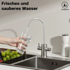 Naturewater 6 Stufen Umkehrosmose 180 L/Tag, RO Omsoseanlage mit UV Klärer und Druckerhöhungspumpe für sauberes Trinkwasser