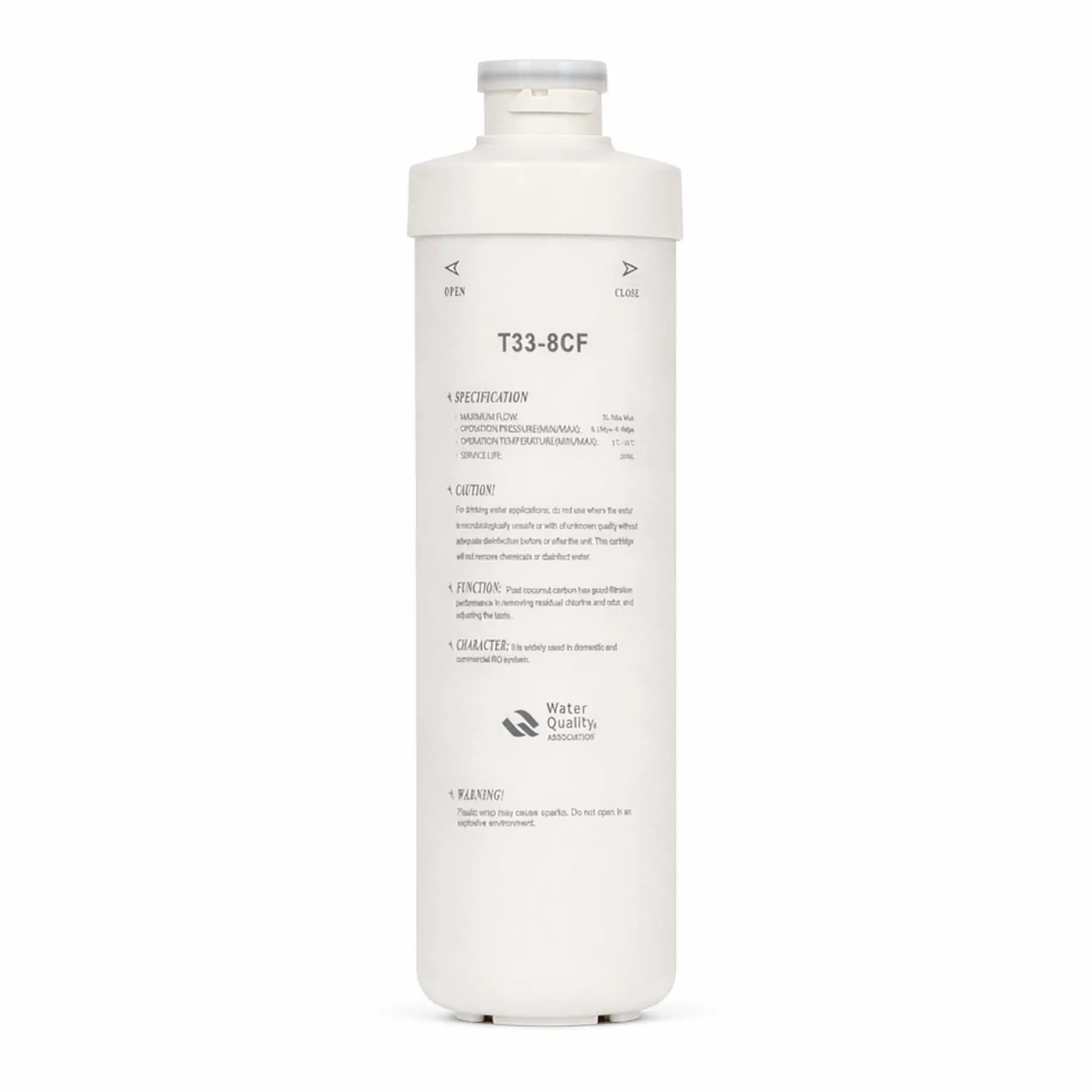 Naturewater T33-8CF Inline Aktivkohleblock Filter 5 µ Ersatz Wasserfilter, Inline Kartusche, Postfilter Nachfilter Hauswasserfilter für Trinkwasser Umkehrosmoseanlage