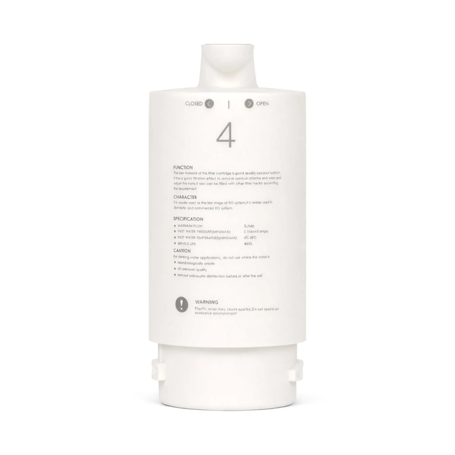 Naturewater T33-PAD2 Inline Aktivkohleblock Filter 5 µ, Ersatz Wasserfilter, Inline Kartusche, Postfilter Nachfilter Hauswasserfilter für Trinkwasser Umkehrosmoseanlage