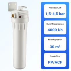 Naturewater Vorfilter für Wasserfilterung, Filterpatrone 20