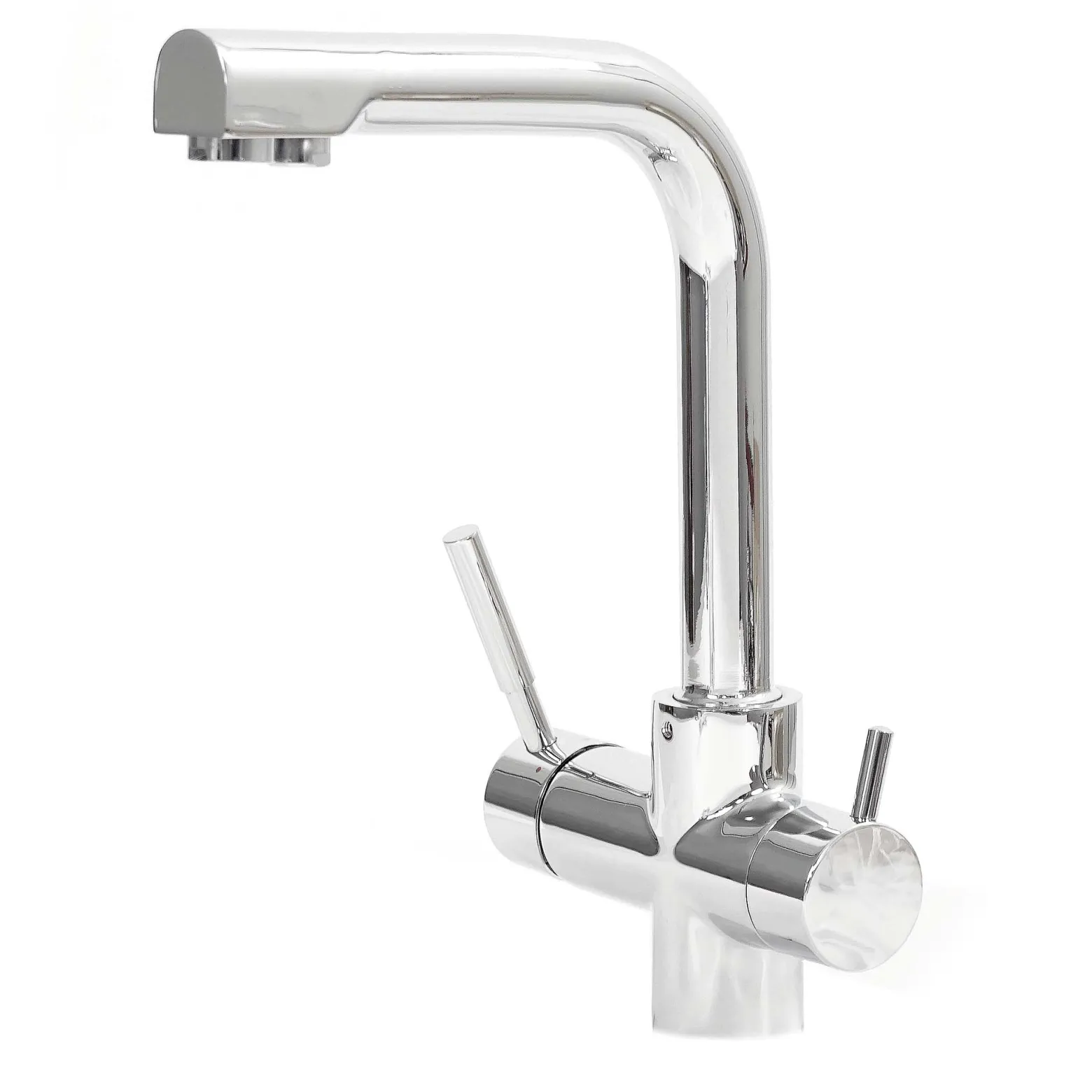 Naturewater 3 Wege Wasserhahn NW-08, 230 x 163 x 305 mm, für Osmoseanlagen und Leitungswasser, mit Regler und Wahlhebel