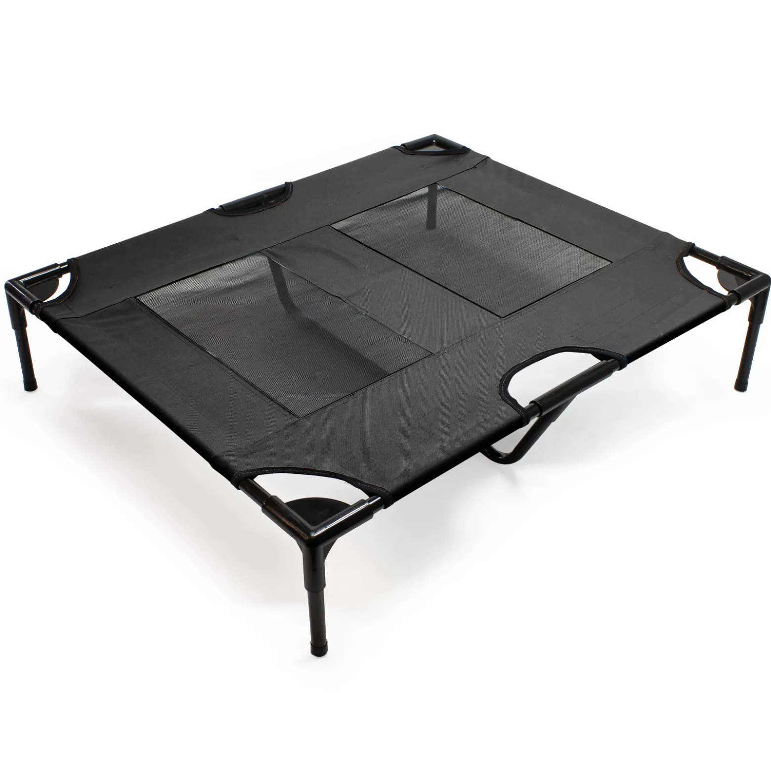 Outdoor Hundebett Hundereisebett Schlafplatz Katzenliege L 92 x 77 x 20 cm Schwarz bis 50 kg