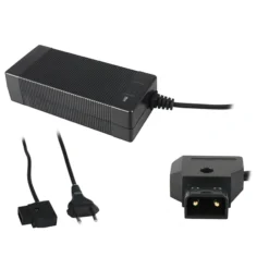 Patona V-Mount Premium Ladegerät für V-Mount Akkus, Akkuladegerät 200-240 V /50-60 Hz mit LED Anzeige und Überhitzungsschutz, laden per D-Tap-Anschluss, Zubehör für Fotografen