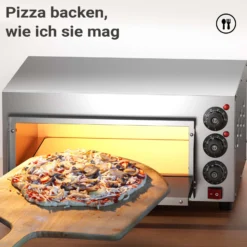 Pizza-Backofen 2000W mit Cordierit Stein für Pizza wie aus dem Steinofen Pizzaofen Backofen Gastro