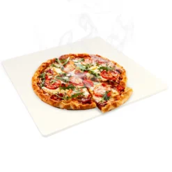 Pizzastein für Pizza-Backofen 400x400mm rechteckig aus Cordierit bis 500°C für knusprige Pizza