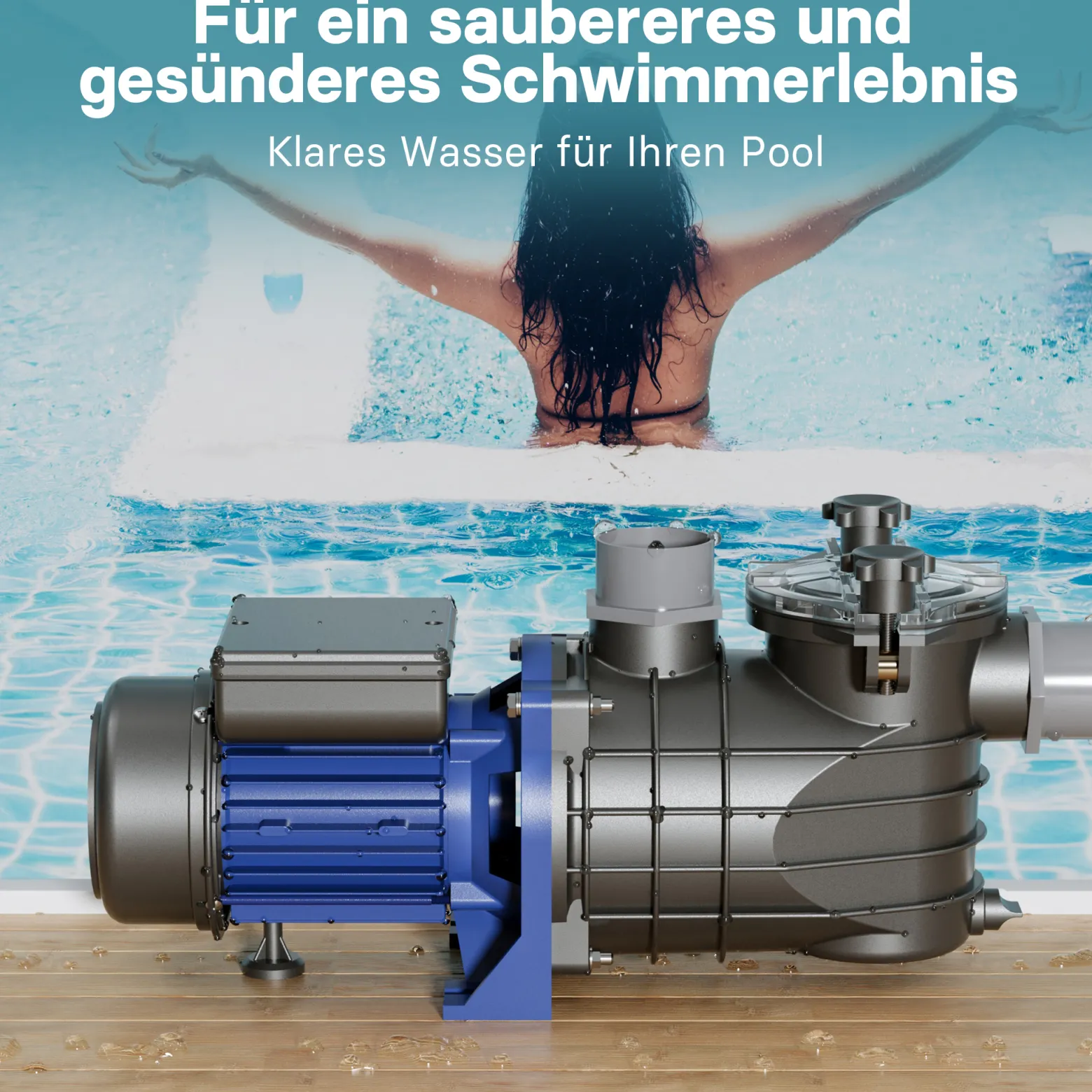 Pool Pumpe 10800 l/h 180 W Schwimmbadpumpe Filterpumpe Umwälzpumpe Pool