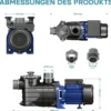 Pool Pumpe 11700 l/h 250 W Schwimmbadpumpe Filterpumpe Umwälzpumpe Pool