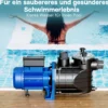 Pool Pumpe 22500 l/h 1500 W Schwimmbadpumpe Filterpumpe Umwälzpumpe Pool
