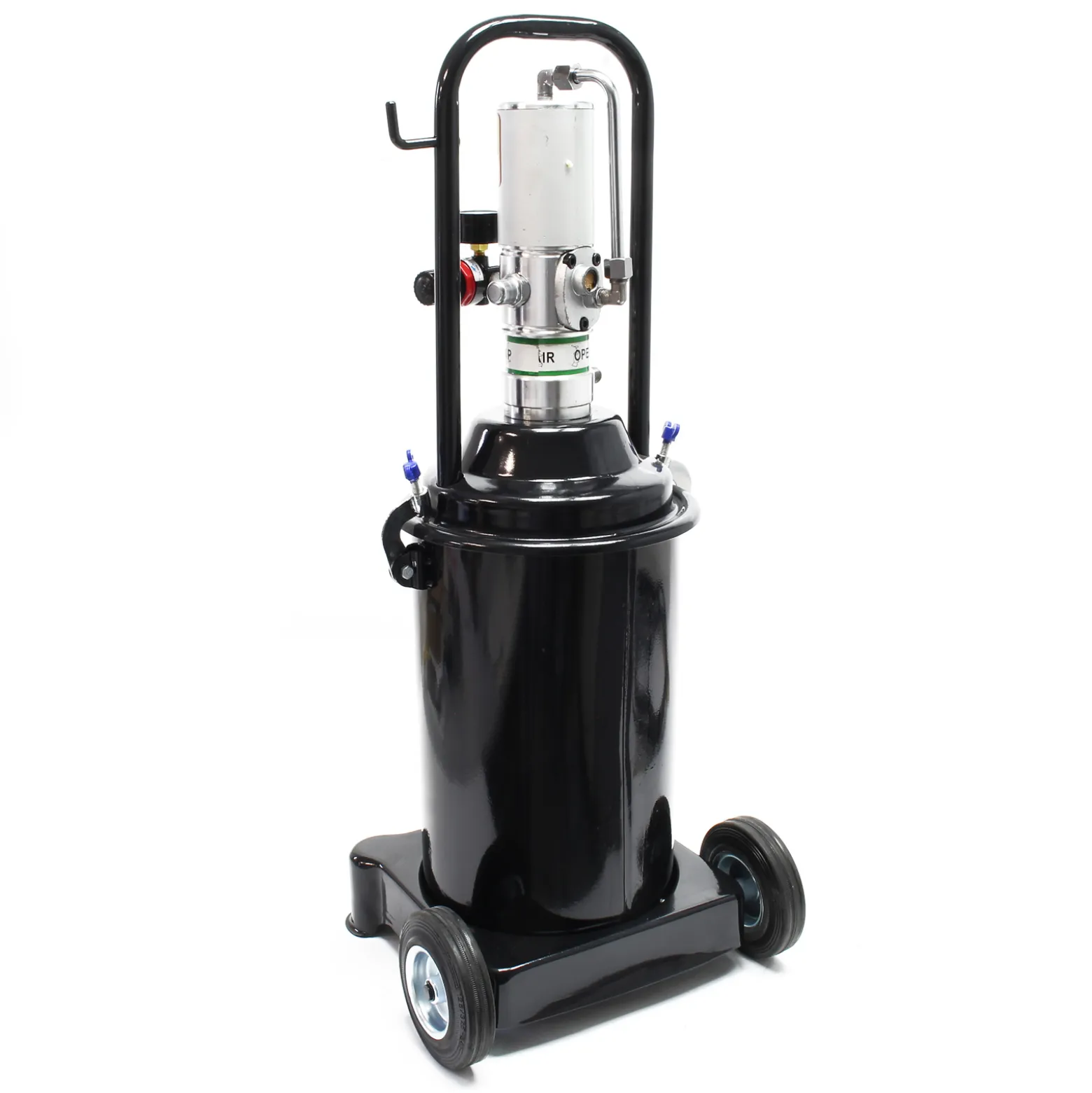 Profi Fettpresse fahrbar mit Druckluft betrieben und 12 Liter Tank pneumatische Abschmierpresse