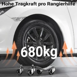 Rangierroller, 2 Stück mit jeweils 680 kg Traglast, Rangierhilfe Rangierheber