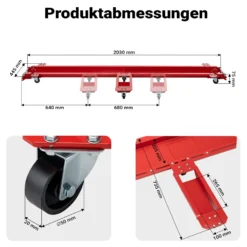 Rangierschiene Motorrad bis 570 kg Rangierhilfe Rangierheber Rangierplatte