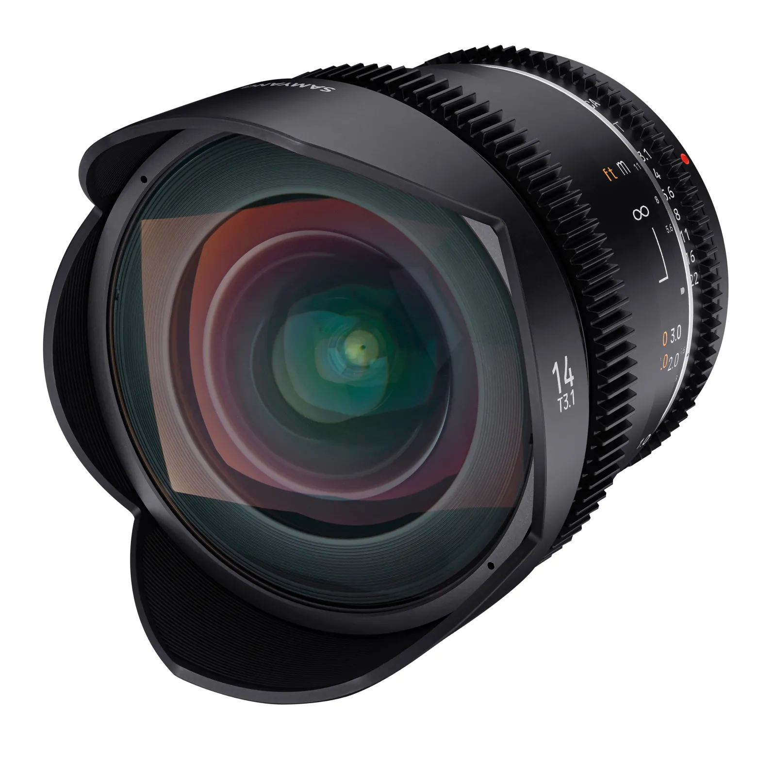 Samyang Cinema-Weitwinkelobjektiv MF 14mm T3.1 VDSLR MK2 kompatibel mit Nikon F – für Vollformat – mit 9-Lamellen-Blende für Bokeh & Sonnensterne – robust & wettergeschützt, 8K & Follow Focus