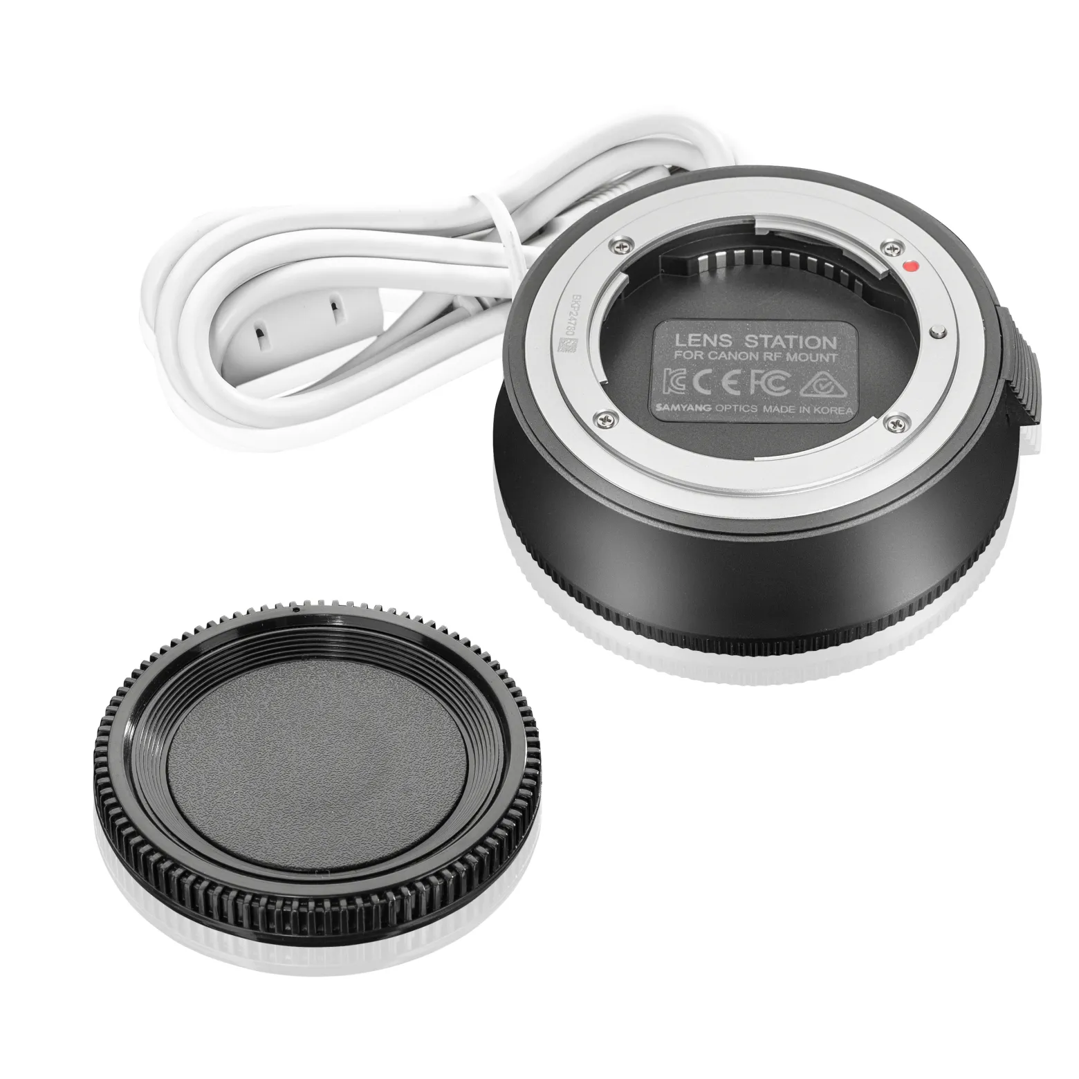 Samyang Lens Station für AF Canon RF Objektive - Docking-Station ermöglicht System Upgrade, kalibriert Blende und Fokus automatisch, einfache Handhabung schwarz