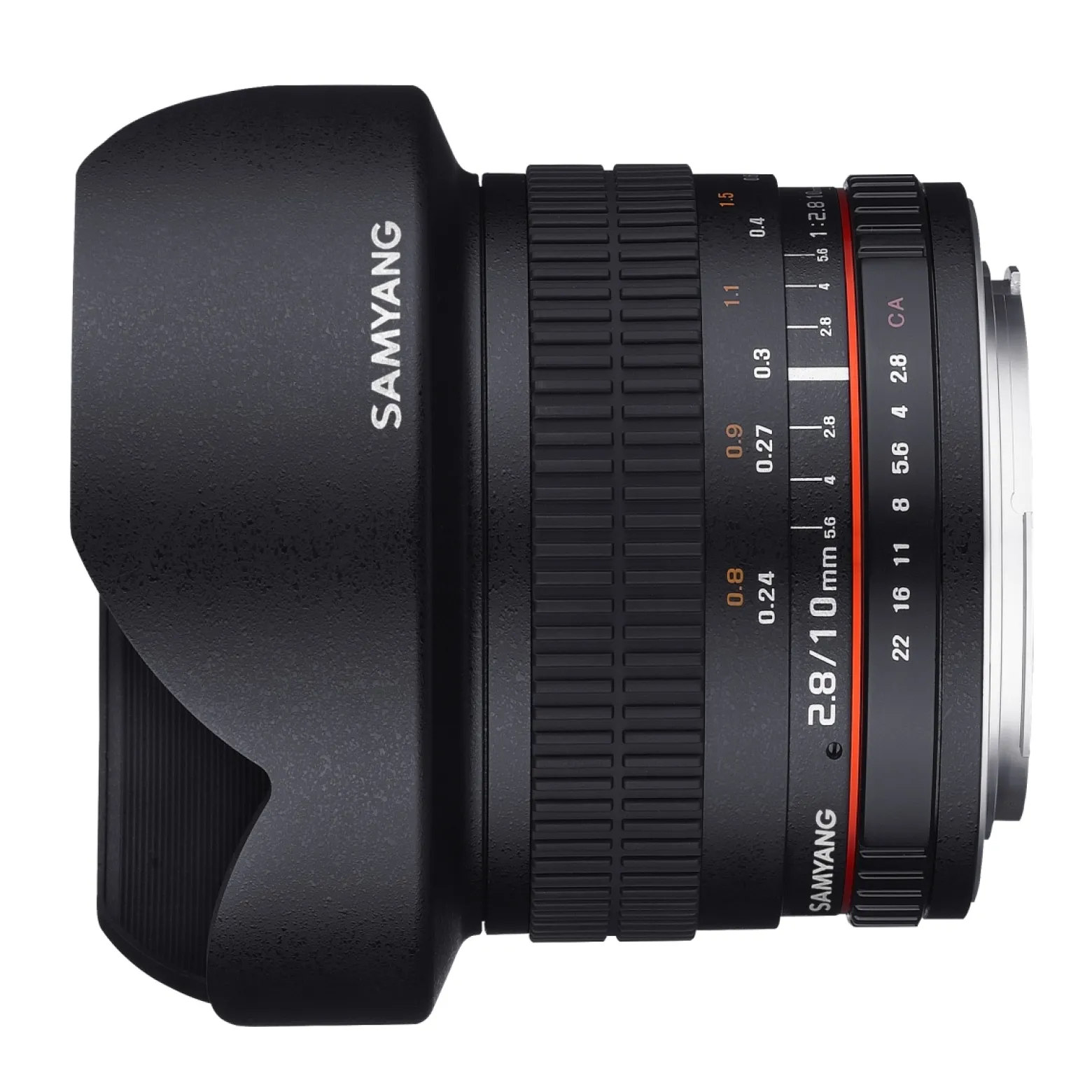 Samyang MF 10 mm 1:2,8 ED AS NCS CS Weitwinkelobjektiv für Fuji X, Fischaugenobjektiv bis zu 109,5° Bildwinkel, Weitwinkel Objektiv für APS-C und MFR-Sensoren