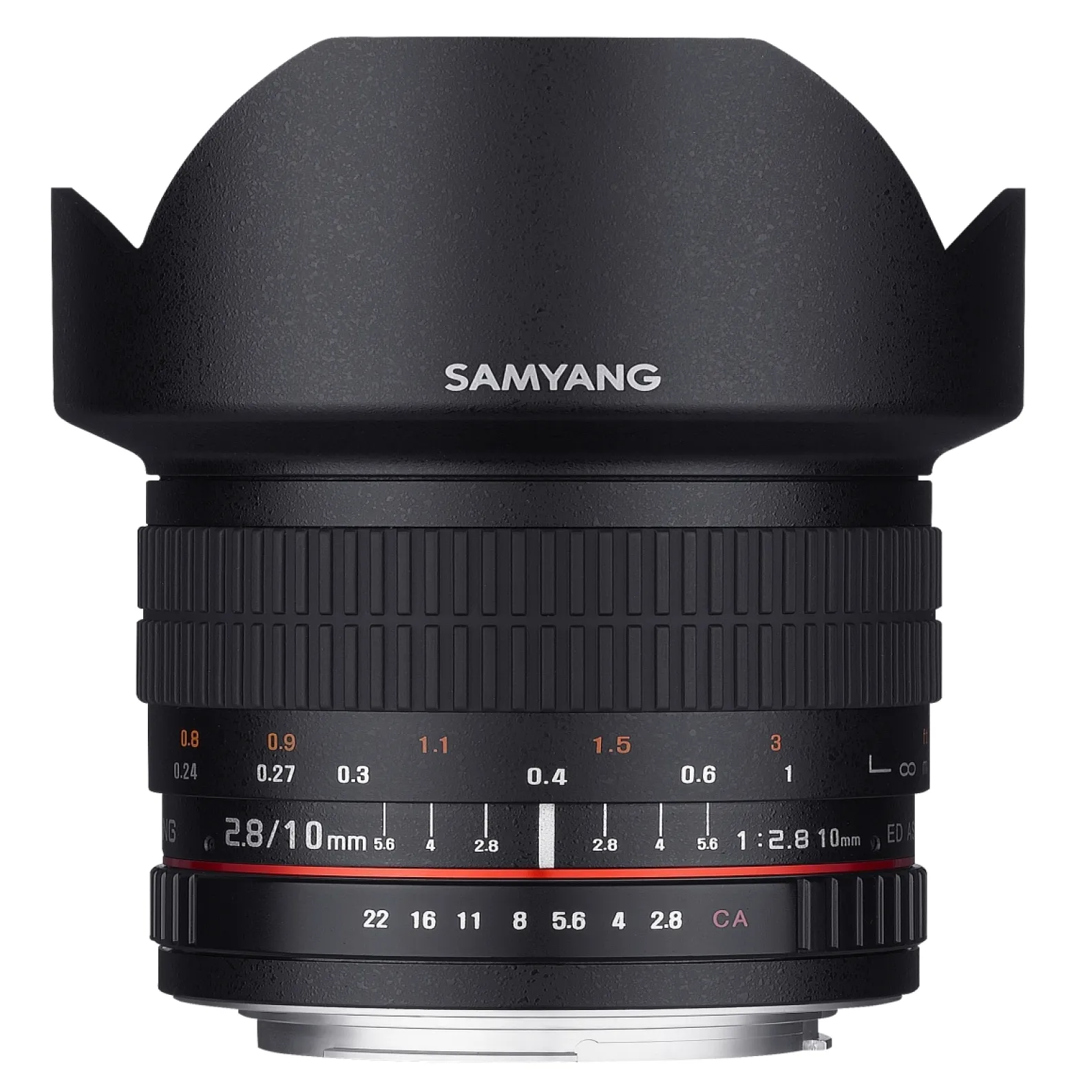 Samyang MF 10 mm 1:2,8 ED AS NCS CS Weitwinkelobjektiv für Fuji X, Fischaugenobjektiv bis zu 109,5° Bildwinkel, Weitwinkel Objektiv für APS-C und MFR-Sensoren