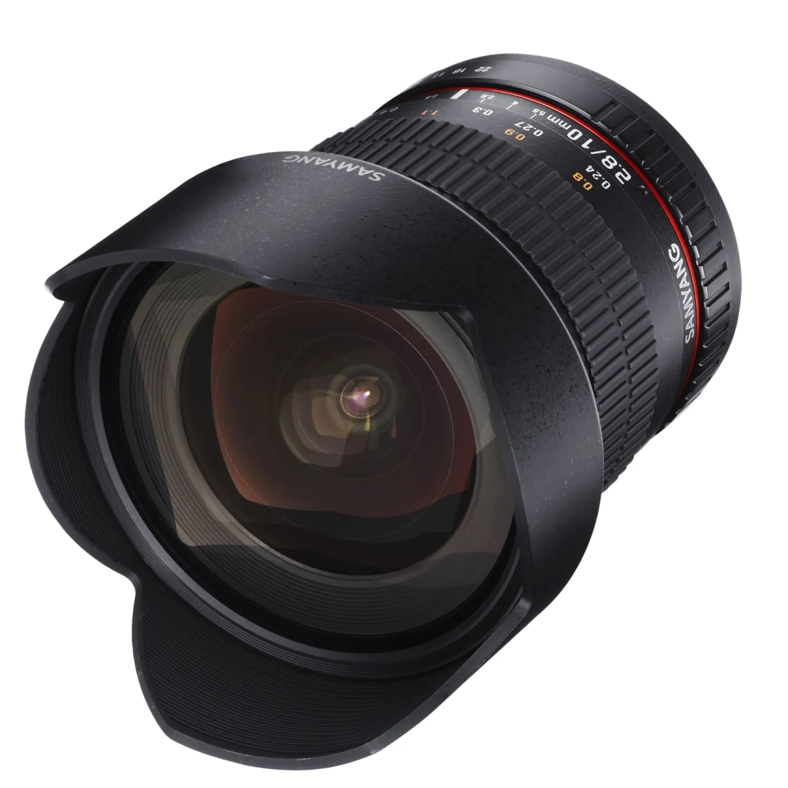 Samyang MF 10 mm 1:2,8 ED AS NCS CS Weitwinkelobjektiv für Fuji X, Fischaugenobjektiv bis zu 109,5° Bildwinkel, Weitwinkel Objektiv für APS-C und MFR-Sensoren