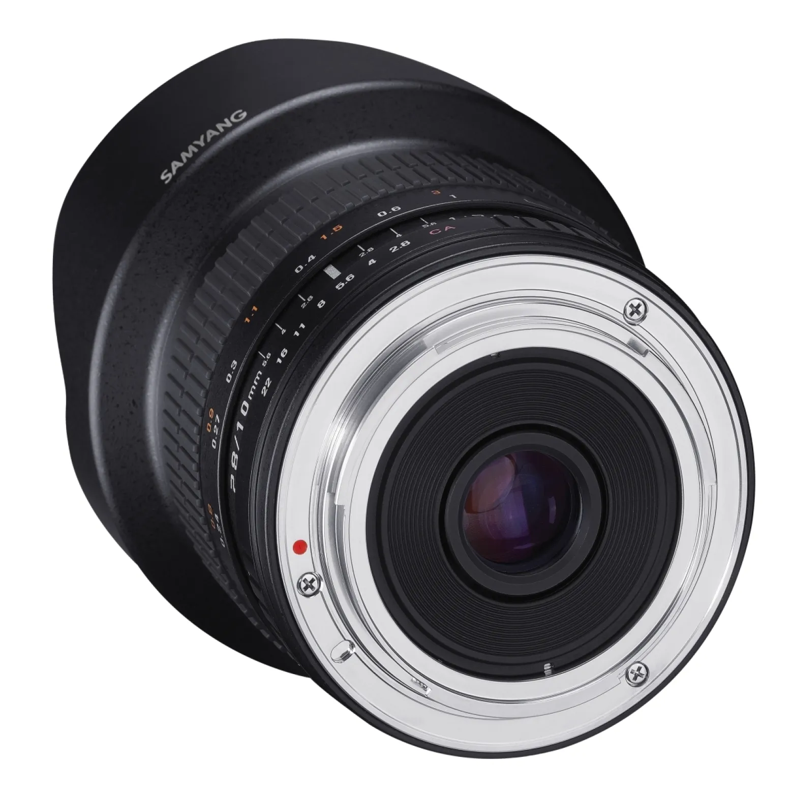 Samyang MF 10 mm 1:2,8 ED AS NCS CS Weitwinkelobjektiv für Fuji X, Fischaugenobjektiv bis zu 109,5° Bildwinkel, Weitwinkel Objektiv für APS-C und MFR-Sensoren