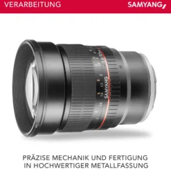 Samyang MF 85 mm Objektiv F1.4 AS IF UMC kompatibel mit Sony E, Kameraobjektiv für Vollformat und APS-C Kameras, hochwertiges Portraitobjektiv mit Innenfokussierung, hohe Lichtstärke